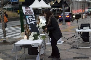 연평도포격사건1주기 청계광장분향