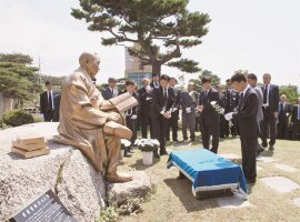 경북 영주 동양대 고 최현우 설립자 동상제막