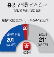 홍콩 구의원 선거 결과