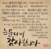 [캘리그라피습작] 눈물나게 감사합니다.