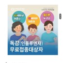 독감 예방접종 무료 대상 및 접종 시기... 이미지