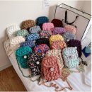 여름감성 코바늘 네트백 | 코바늘 핸드폰 가방 뜨기 diy 망스티치 손뜨개 네트백