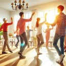 음악에 맞춰 라인댄스 이미지