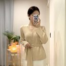 시에 SIE 리엔 벨티드 가디건 소프트 베이지 S 사이즈 후기, 진짜 예뻐요 ㅠ