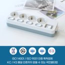 국산 절전 과부하차단 멀티탭 개별스위치 블루 LED 스위치 2구 3구 4구 5구 6구, 1.5m, 4구(250V~16A), 1개 이미지