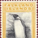 펭귄 한 마리 값Falkland Islands #74, 5 Shilling, King Penguin, 이미지