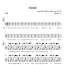 Maroon 5 - Animals(애니멀) 드럼 악보 이미지