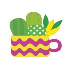 냅킨 아트 화분 만들기 이미지