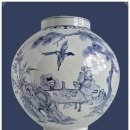 매화골향기 | 소장자기감상)조선백자 청화고사인물무늬항아리(호)