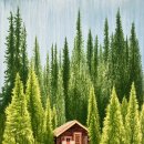 The Cabin in the Woods. acrylic on canvas. 72.7cm x 60.6cm. 2024 이미지