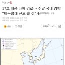 17호 태풍 타파 경로… 주말 국내 영향 "비구름대 규모 클 것" 이미지