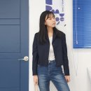 여자결혼식 하객룩 패션 무디디 긴팔 크롭 여성자켓 눈물의 여왕 김지원자켓