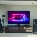 수정-98 | 98인치 TV 티비장과 맞춤 제작 덴켄마운트 DKS-2400 롱바디 TV스탠드 설치 사례