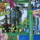 블루밍미술 | 잠실 롯데 월드타워 팝업스토어 반클리프 스프링 이즈 블루밍 야외 설치미술 무료 젤라또 후기