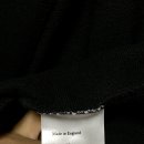 브릭런던 / 블랙 가죽 레더 패치 집업 후드 코튼 자켓 재킷 / M 이미지