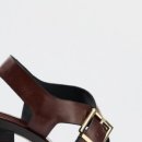 3318 | 자라 레더 버클 스트랩 블록힐 샌들 3318/510 브라운 사용 후기