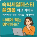 하나투어 매일관광 외 | 숙박세일페스타 플랫폼 완벽 분석｜나에게 꼭 맞는 예약처는 어디?