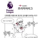 유럽 축구 4대리그 여자 만화. 이미지