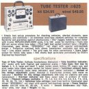 Eico 판매 계측기 (Tube Tester #625) 이미지