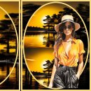 황금빛 노을 이미지