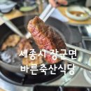 세종시 장군면 맛집 바른축산식당 한우