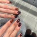 부천시청역 1번출구 | 부천시청역네일 / 반디인하우스 앤 큐릭스 부천중동점 딥버건디+호피아트 네일 색감 만족후기