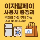 이지웰페이 사용처 총정리｜백화점 가전 구매 가능한가요?