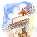 여행스케치 수채화 이미지