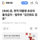 [속보] 윤, 현직 대통령 초유의 출국금지···법무부 “김건희도 검토” 이미지