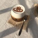 핸드드립 커피와 라떼아트 이미지