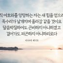 피곤한 자에게는 능력을 주시며(이사야 40장) 이미지