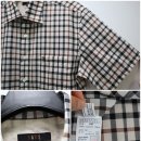 닥스 모직혼방 체크 반팔 셔츠 비침 이미지