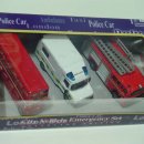 장난감-런던2층버스, 구급차, 소방차 이미지
