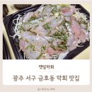 빨간장화무한막회 | 광주 금호동 횟집 깻잎막회 먹자골목 막회 맛집 섞어막회 배달 후기
