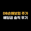 주가돈 | DB손해보험 주가 배당금 솔직 후기