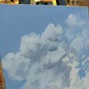 유화로 쉽게 배우는 그림그리기(야간) | 송파취미미술] 풍경 유화 그리기 아트아뜰리에🎨✏️ 성인...학원, 직장인 주부취미미술, 숲 하늘 그림 후기❤️