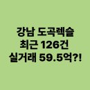 도곡1-115 | 강남 도곡렉슬 최근 126건 실거래가 시세 59.5억 신고가도 찍었다