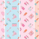 cosmetics seamless patterns 이미지