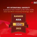 Congratulations INTI-QS World University Rankings: Asia 2022! 이미지