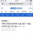 “롯데,마침내 8연패 사슬 끊다” 18승 거두면 5강 간다 이미지