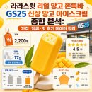 지에스25삼정성도점 | 라라스윗 리얼 망고 쫀득바 GS25 신상 망고 아이스크림 종합 분석: 가격·당류·맛 후기 데이터 정리