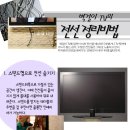 벽걸이 TV의 전선 정리비법 이미지