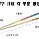 당구 큐 각 부분 명칭 및 설명 이미지