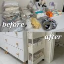 좁은 틈새 슬림수납장 우리 아기방 틈새인테리어 트롤리 설치 후기