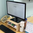 원목 모니터 받침대 수납 가능 듀얼모니터받침대 늘품우드