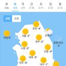 2월 8일 수요일 날씨 이미지