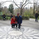 뉴욕중앙공원에 있는 존레논의 IMAGINE과 그의 아파트 이미지