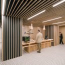 애쉬 루버와 노출 된 천장의 밝은 작업 공간 인테리어 - Paperless Post 새 사무실 이미지
