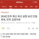 [속보] 민주·혁신 부산 금정 보선 단일후보, 민주 김경지로 이미지