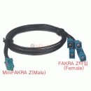 LMR-100A 4port Mini-FAKRA Z(Male) to FAKRA Z(Female) 케이블 주문제작 이미지